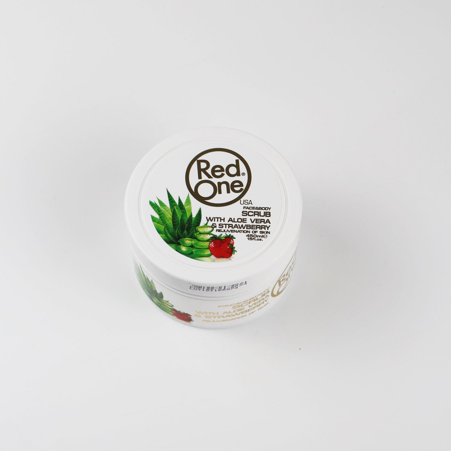 FACE &BODY SCRUB -ALOA VERA & STRAWBERRY-red one