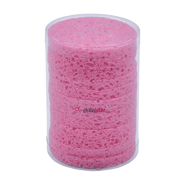 Globalstar Deep Cleansing Facial Sponge Pink 1x12PCs