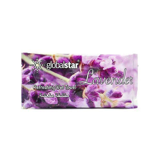 Globalstar Refreshing Wet Towel - Lavender 50 pcs
