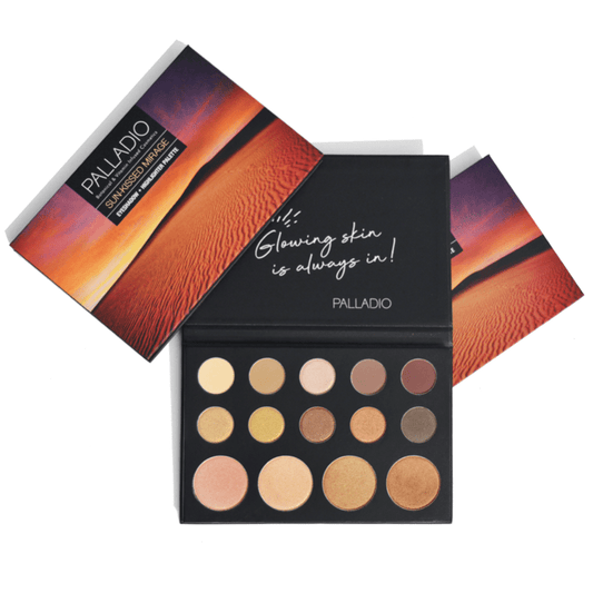 Sun-Kissed Mirage Eyeshadow + Highlighter Palette - Palladio