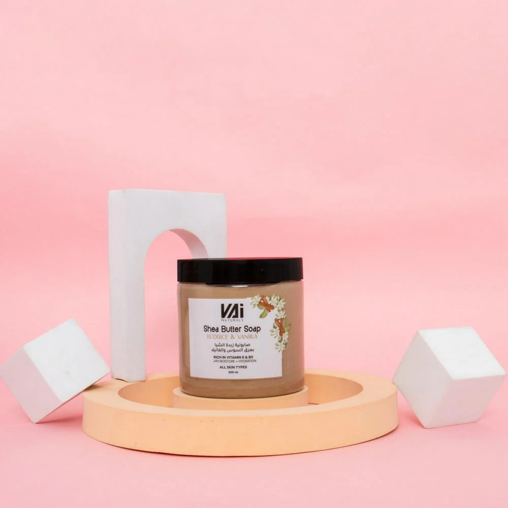 VAI Shea Butter Soap with Licorice and Vanilla 500ml