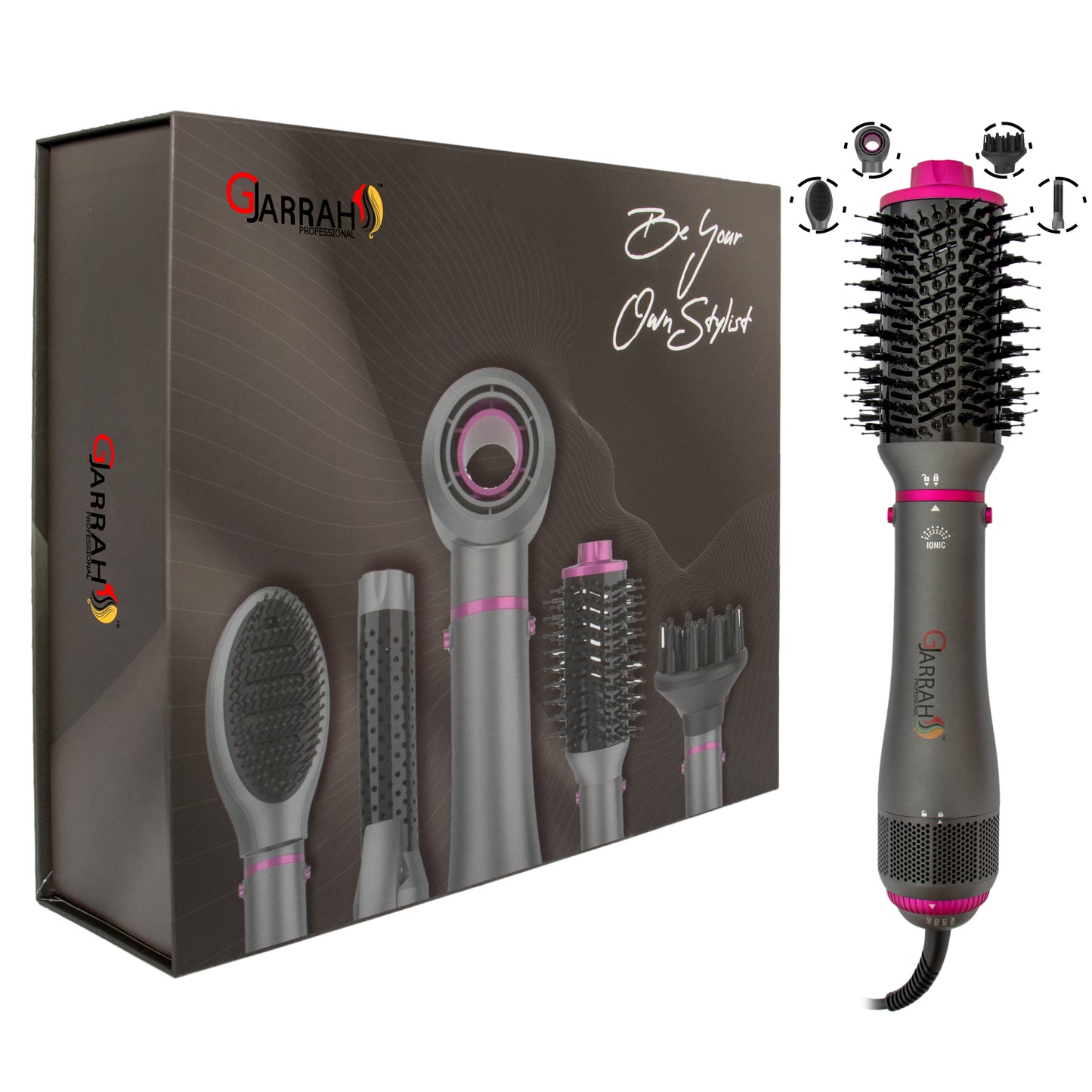 GJarrah hair drying brush 5 in 1 (five accessories) GJ-3188