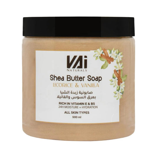 VAI Shea Butter Soap with Licorice and Vanilla 500ml
