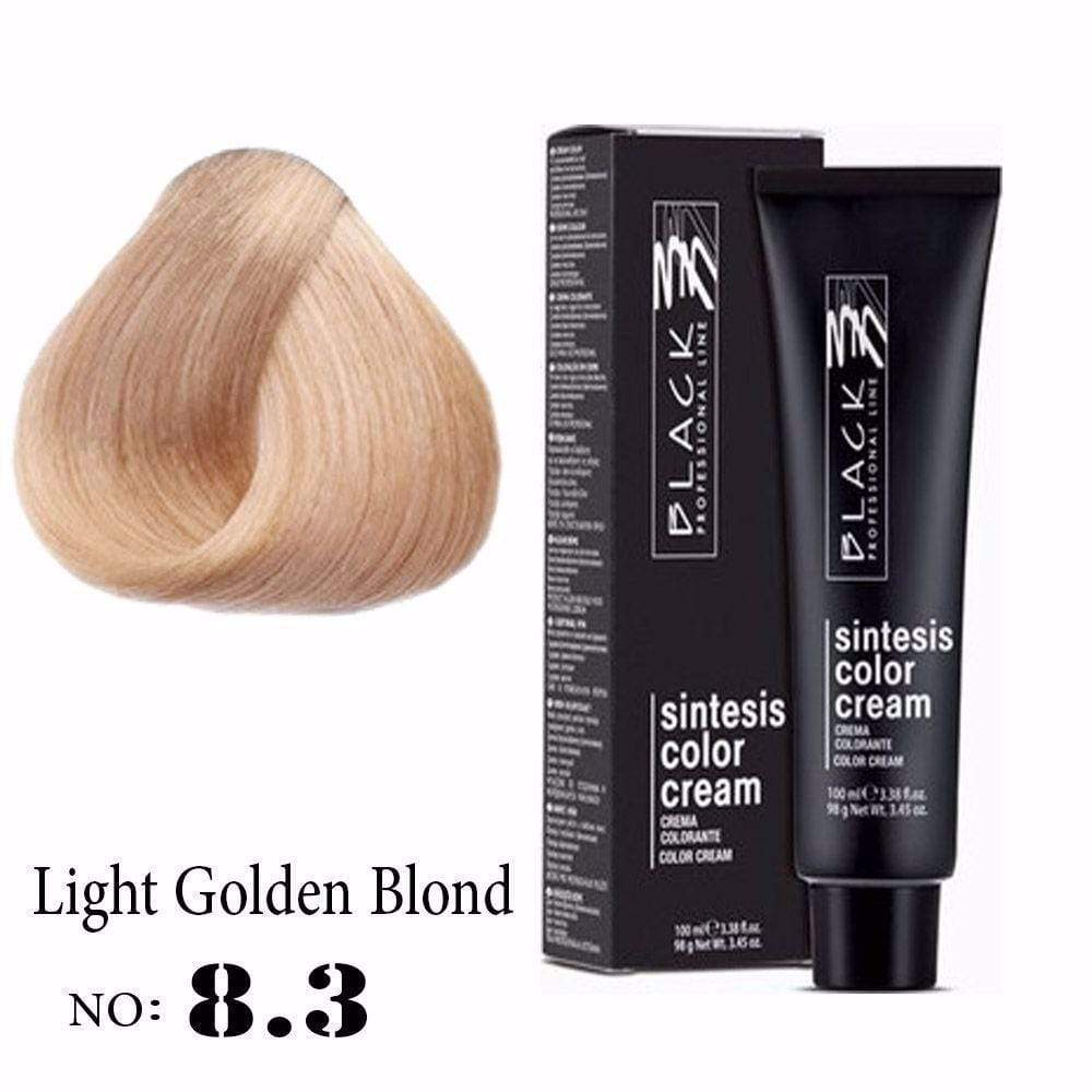 Black Sintesis Color Cream Light Golden Blond 8.3