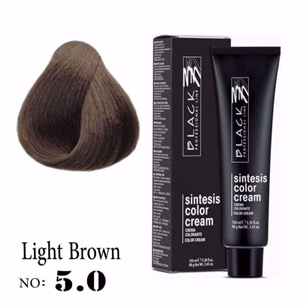 Black Sintesis Color Cream Light Brown 5.0