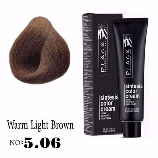 Black Sintesis Color Cream Warm Light Brown 5.06