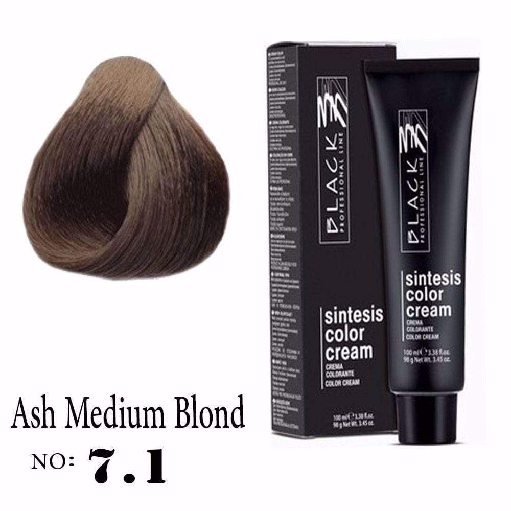 Black Sintesis Color Cream Ash Medium Blond 7.1