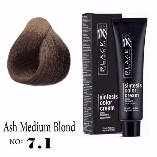 Black Sintesis Color Cream Ash Medium Blond 7.1