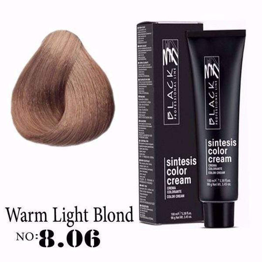Black Sintesis Color Cream Warm Light Blond 8.06