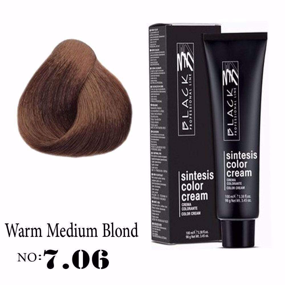 Black Sintesis Color Cream Warm Medium Blond 7.06