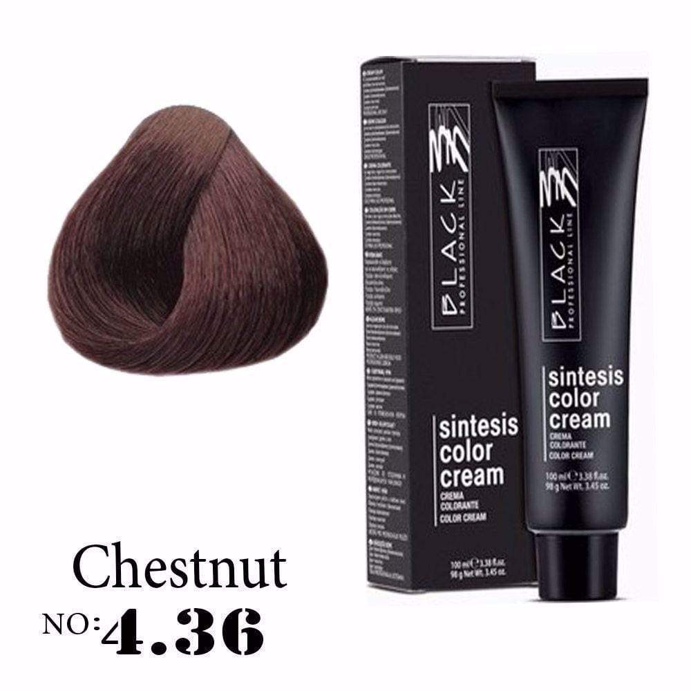 Black Sintesis Color Cream Chestnut 4.36