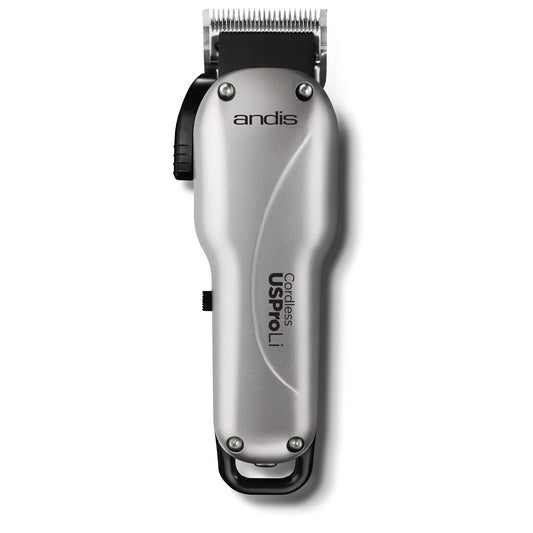 Andis Cordless USPro Li Adjustable Blade Clipper 73010, Lithium-Ion powered battery for robust and long-lasting power, charges in 90 minutes or less.