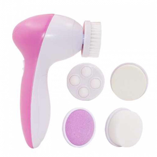 Relax and relieve your stressed muscles with this 5-in-1 beauty massager . Truly pampering and relaxing to use, this skin massager has adjustable massaging parts