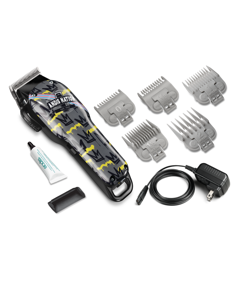 Cordless Envy Li Fade Andis Nation - Domestic Bold and vibrant Andis Nation design chosen by the barbering community, Lithium-Ion powered battery.