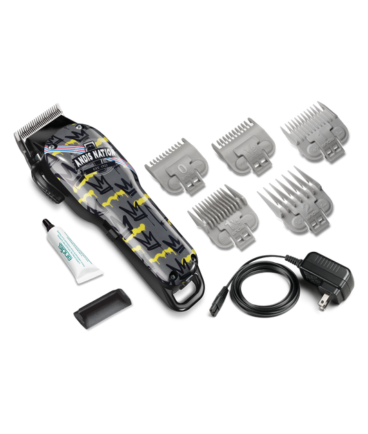 Cordless Envy Li Fade Andis Nation - Domestic Bold and vibrant Andis Nation design chosen by the barbering community, Lithium-Ion powered battery.