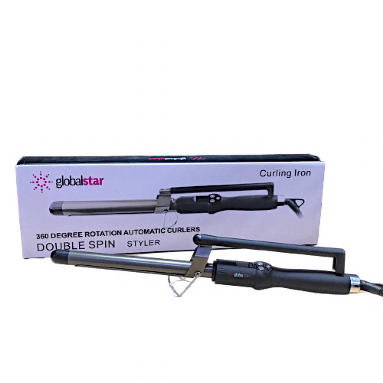 Globalstar 360 Degree Rotation Automatic Curlers Double Spin Styler