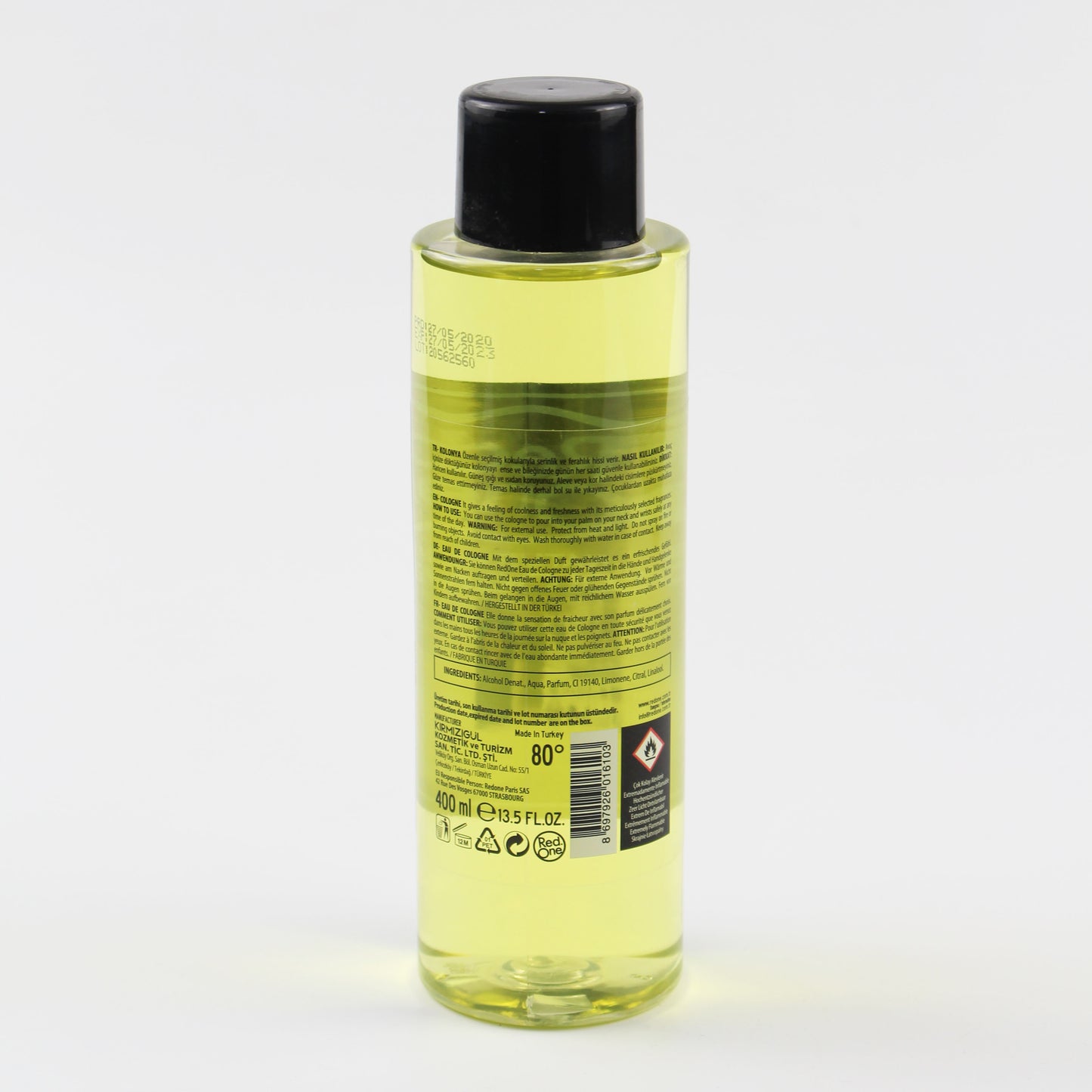 RED ONE -NATURAL COLOGNE-LEMON-400 ml