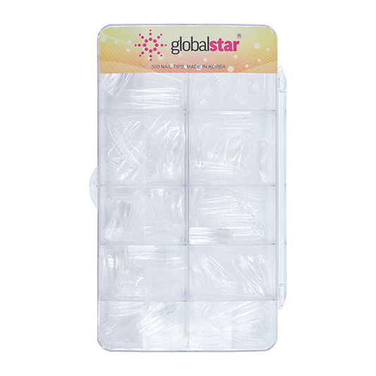 Globalstar Clear Natural Nail Tips 1x500Pcs TR-8C