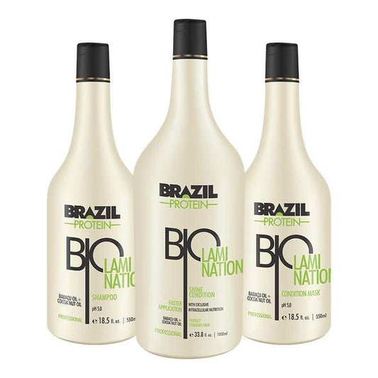 Bio Lamination Brazil Protein Hair System Set of 3, 1000 ml + 550 ml x 2