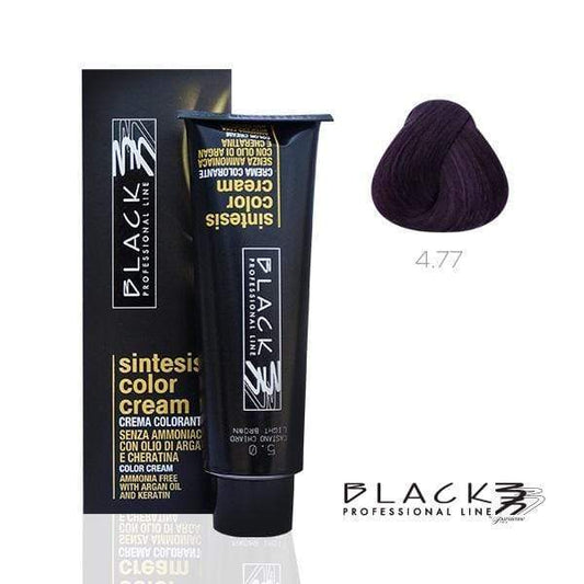 Black  Sintesis Color Cream Ammonia Free Aubergine N4.77