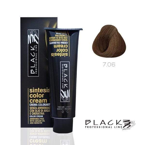 Black  Sintesis Color Cream Ammonia Free Warm Medium Brown N7.06